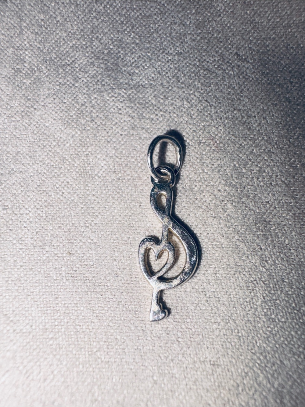 Sterling Silver Musical Notes & heart charms set of 3 - Picture 6 of 8